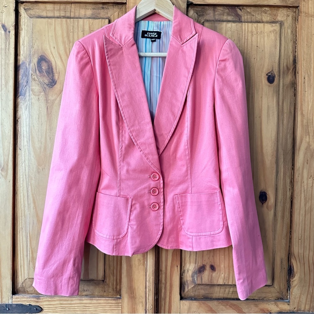 Vintage Y2K Costa Blanca Salmon Blazer Business Casual Office - Medium